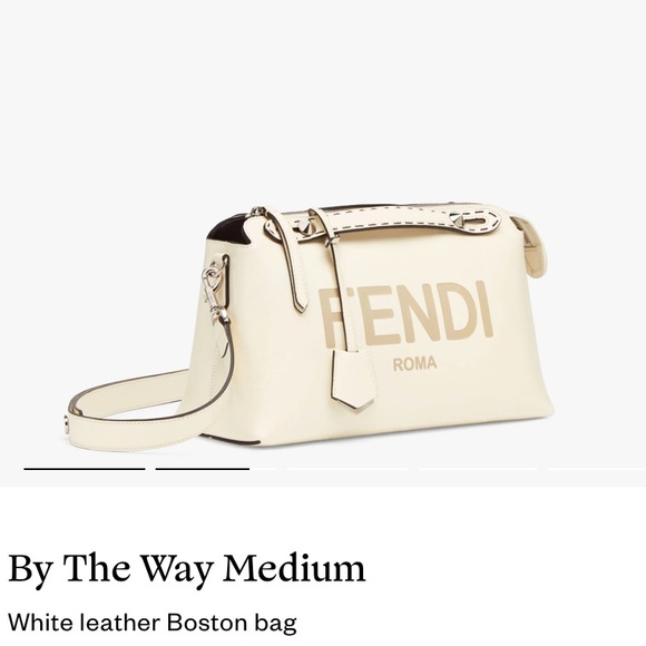 NEW FENDI ROMA By the way white leather medium bag - Picture 2 of 4